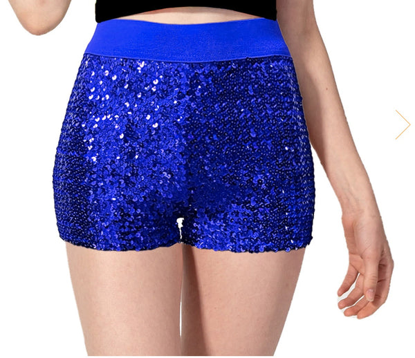 Sequin Shorts (Dark Blue)-ONE SIZE